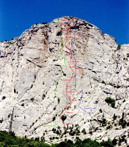 Форосский Кант. Маршрут Левый Ромб - синяя линия Форосский Кант. Маршрут Левый Ромб - синяя линия