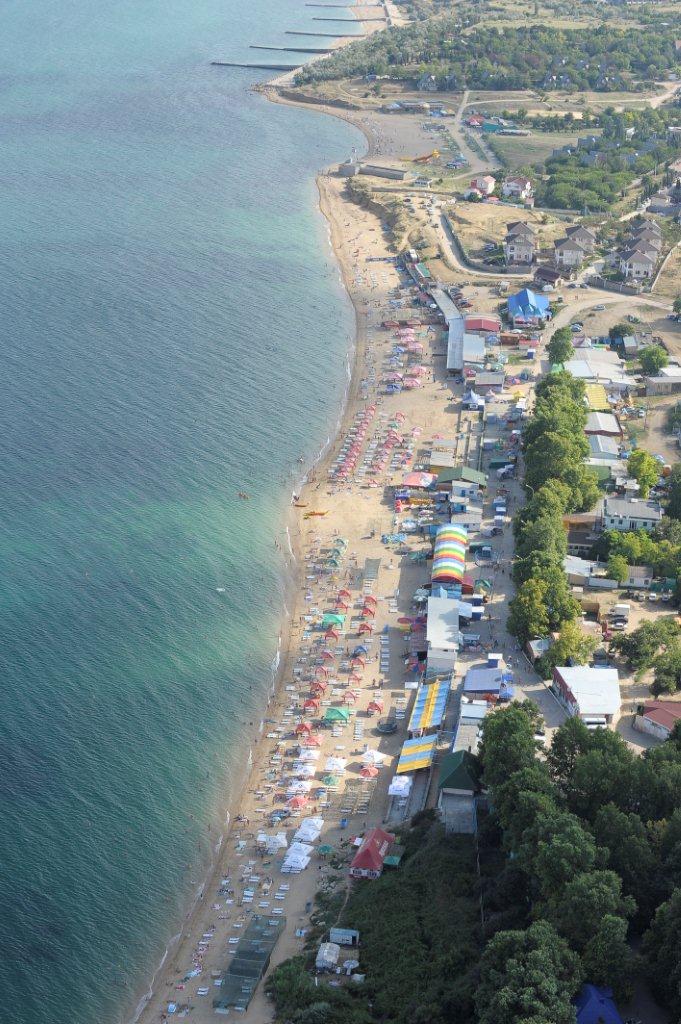 пляж Учкуевка с воздуха. Фото Капитана Воронина