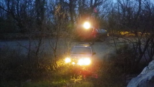 Так мы освещали трассу соревнований