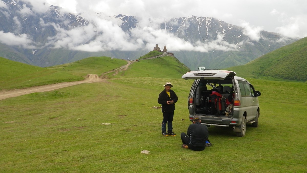 Конец пешего спуска. Дальше на машине