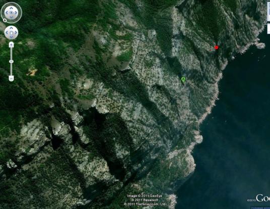 А - предполагаемое местонахождение пострадавшего, красный кружок - где мы его нашли А - предполагаемое местонахождение пострадавшего, красный кружок - где мы его нашли