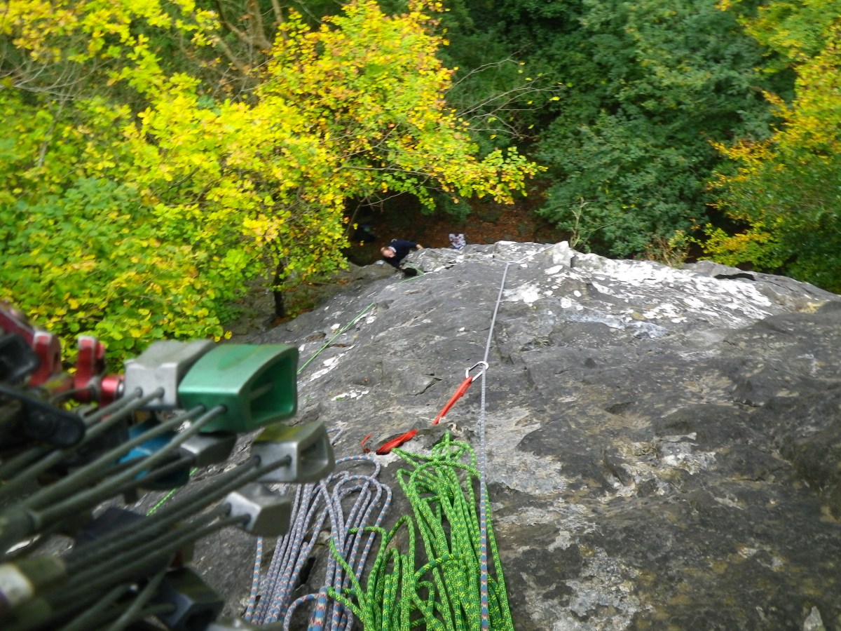 Shorn Cliff, маршрут Easy Rider, E1, Вид сверху вниз