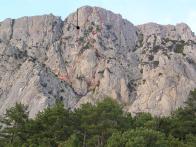 Чёрный круг - место аварии. Чёрная линия - линия подъёма пострадавшего.