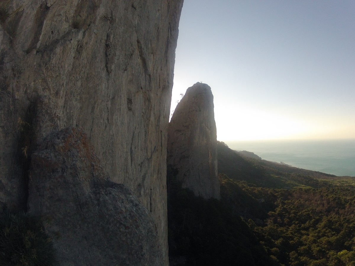 Зуб Шаан-Каи с пункта после третьей верёвки