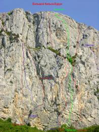 Кильсе-Бурун. Зелёным цветом указан маршрут "Жаркий Мир"