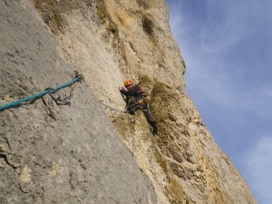 Юрий Круглов на первой верёвке