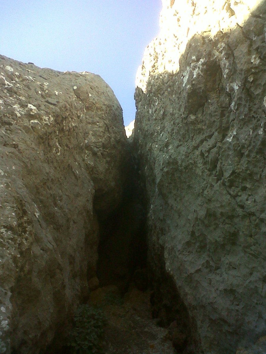 Сужающийся камин. Вид вверх с пункта R8