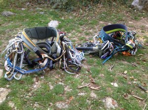 Юрий Круглов (справа) и Владимир Одоев после лазания...