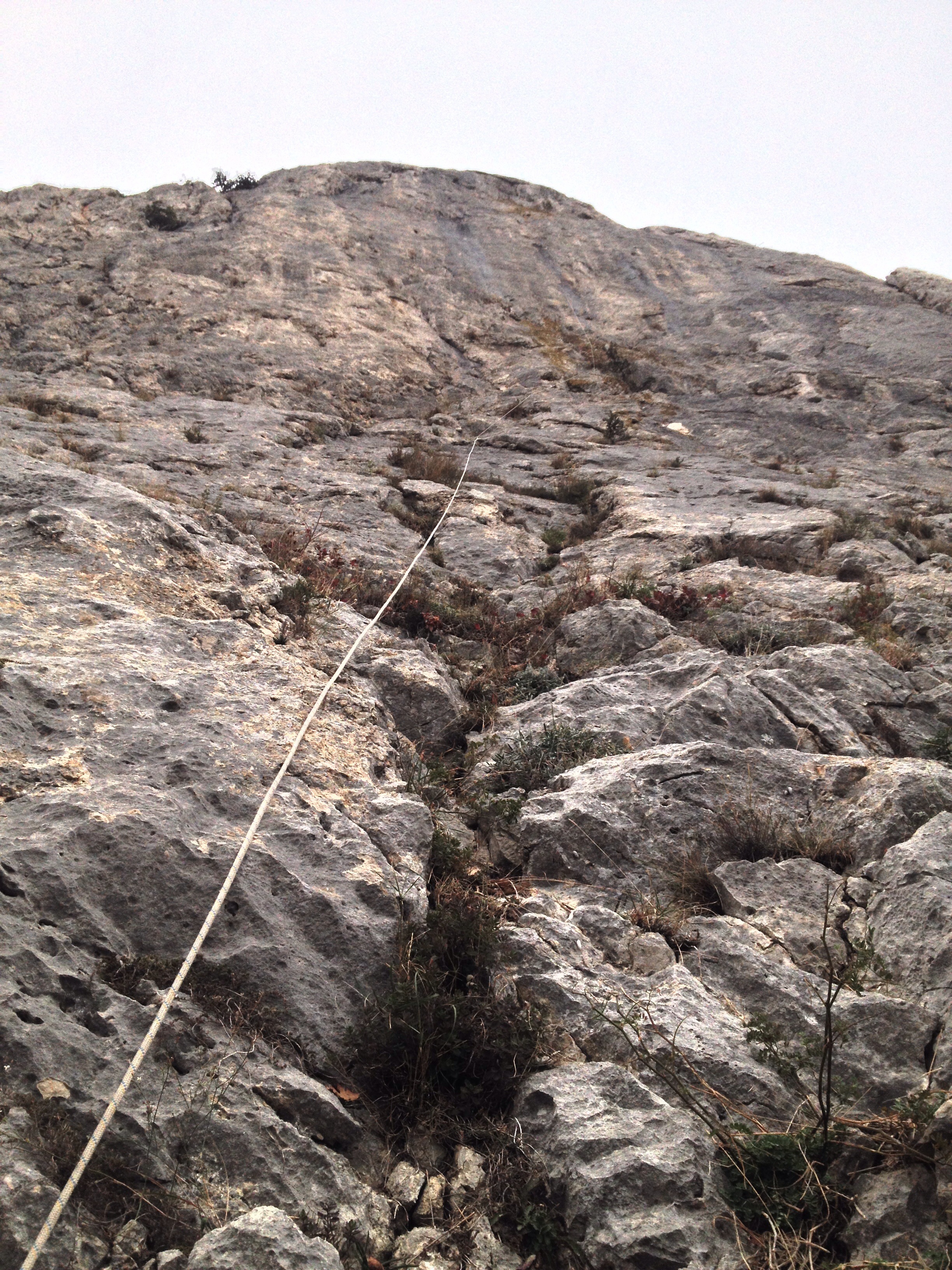 Верхняя точка перил уже не видна