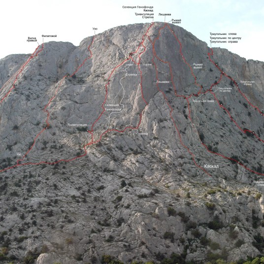 Маршрут "Селекция Генофонда" указан белой линией. Фото А. Жилина