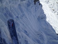 Участок второго ключа: узкий проход к Mer de Glace среди скал. Падать запрещено