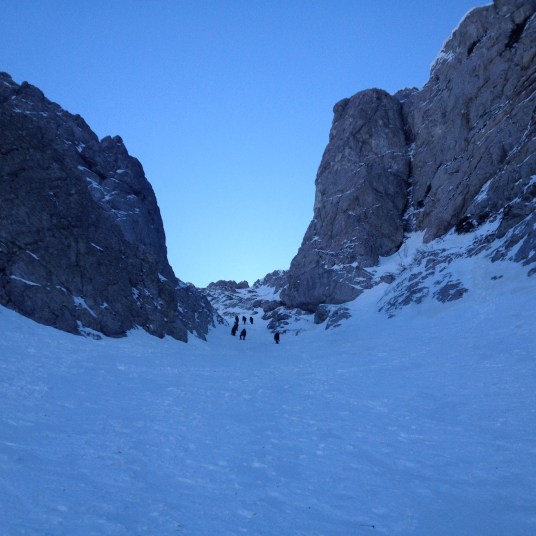 Холодный кулуар, вид снизу
