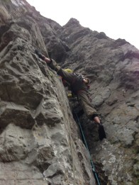 Четвёртая верёвка. Тут мы поменялись и первым полез П.