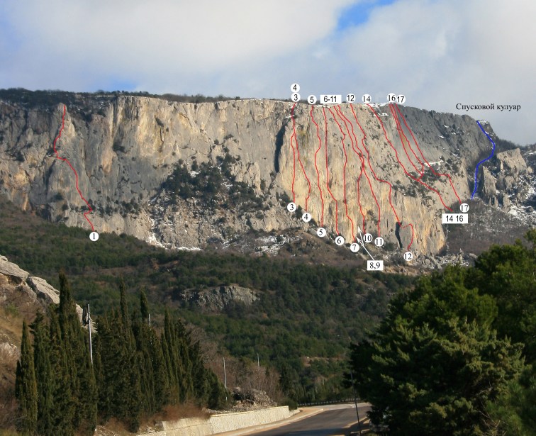 Маршруты Челеби, отобранные для марафона Чемпионата России. Номера маршрутов - согласно путеводителю